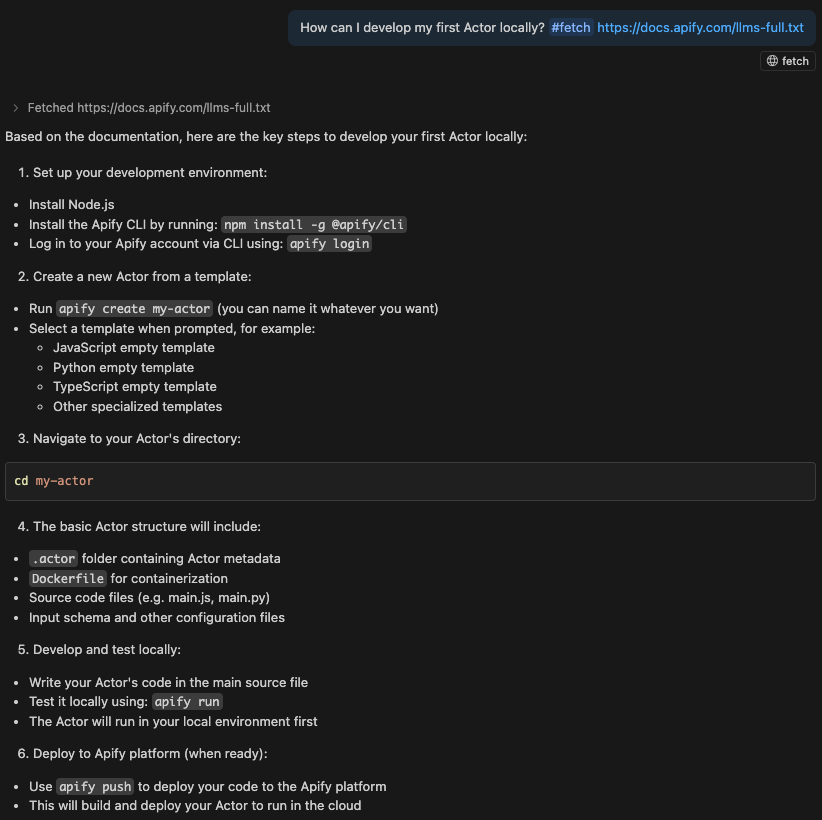 Add llms.txt to Copilot
